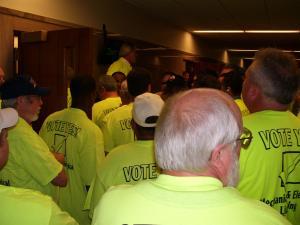 Brother IBEW Members from All Areas of Louisiana in the Hallways of The Senate
